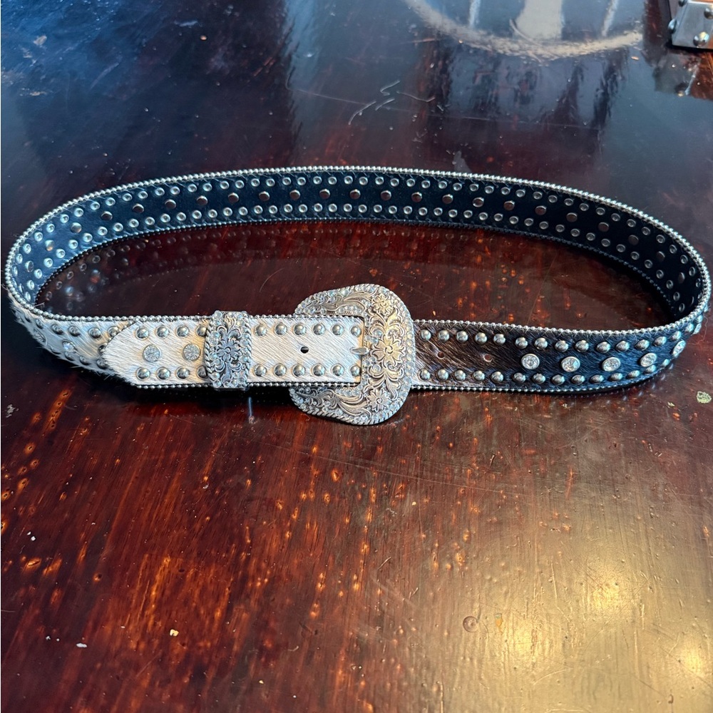 Studded Cowhide Belt